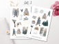 Preview: Mädchen Winter Sticker Set